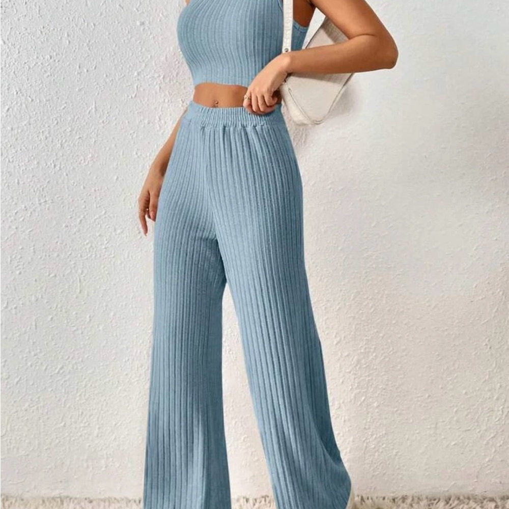 2pc Cozy Pants Set - Blue - Picture 3 of 7
